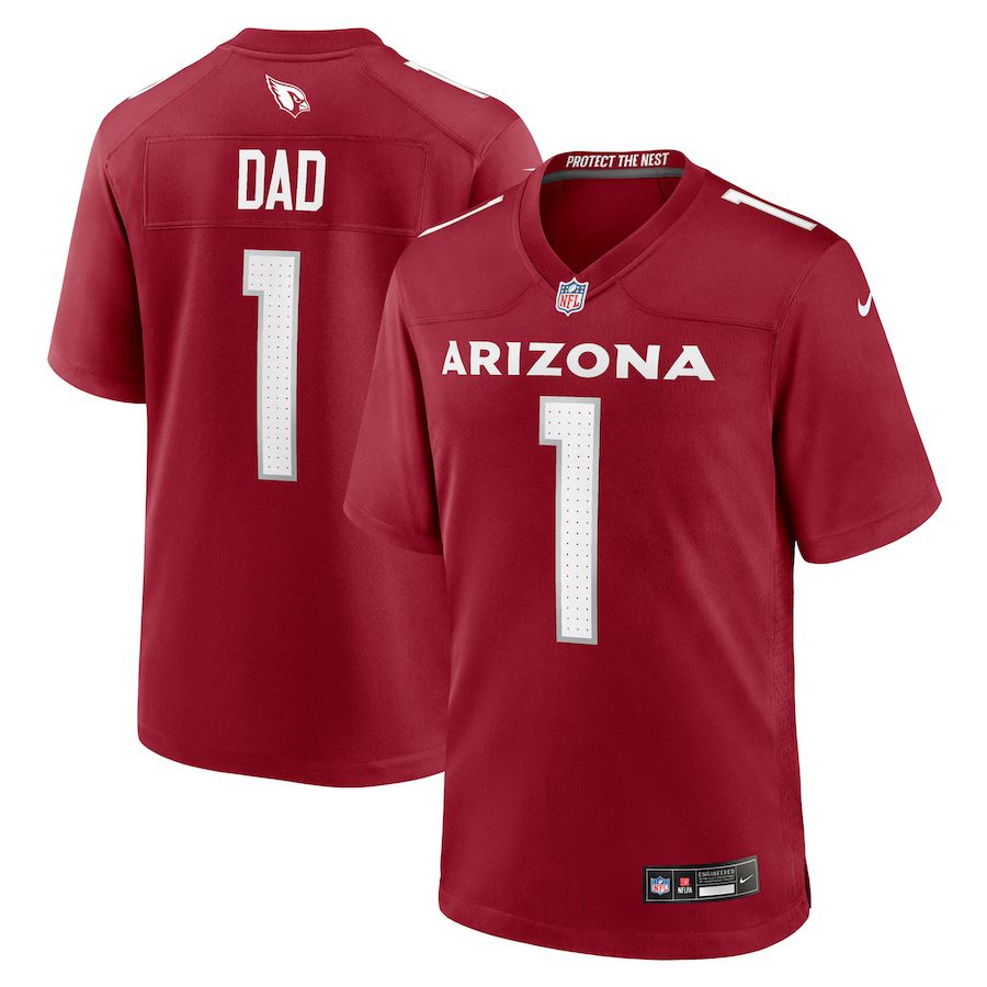 Men Arizona Cardinals #1 Dad Number Nike Cardinal Game NFL Jersey